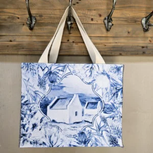 Kaap Delft Flora Border & Huisies - Recycled Felt Teacher Bag