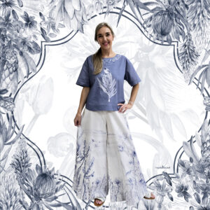 Kaap Delft Tafelberg & Fynbos - 100% Cotton Flared Palazzo Pants
